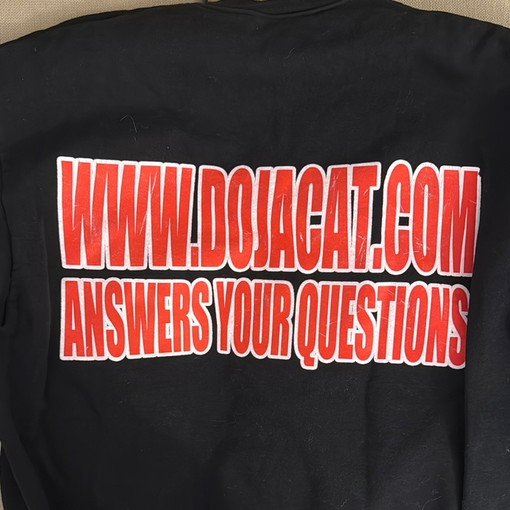 Doja Cat Black Sweatshirt with Red Graphic